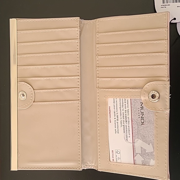 MUNDI BRAND WOMEN'S "BLUSH SLIM CLUTCH" WALLET WITH RFID PROTECTION - Picture 6 of 12